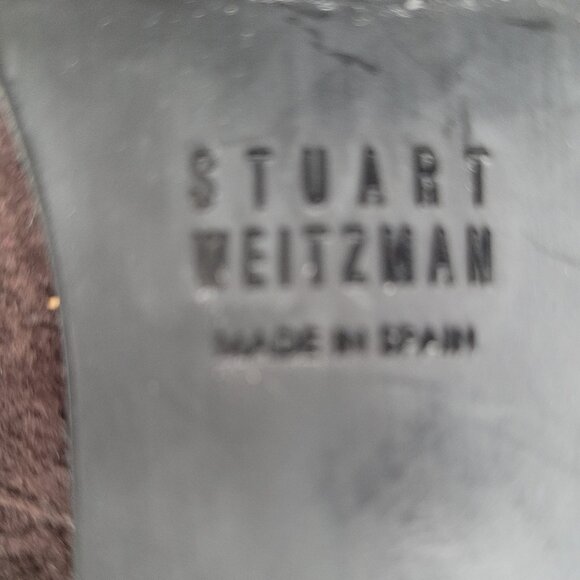 Stuart Weitzman Brown Stretch Suede Heeled Boots Size 7 M - Picture 2 of 15